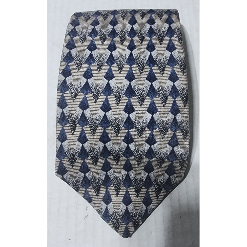 Bellini Imported Silk Geometric Print Men’s Necktie Size 58"X4"